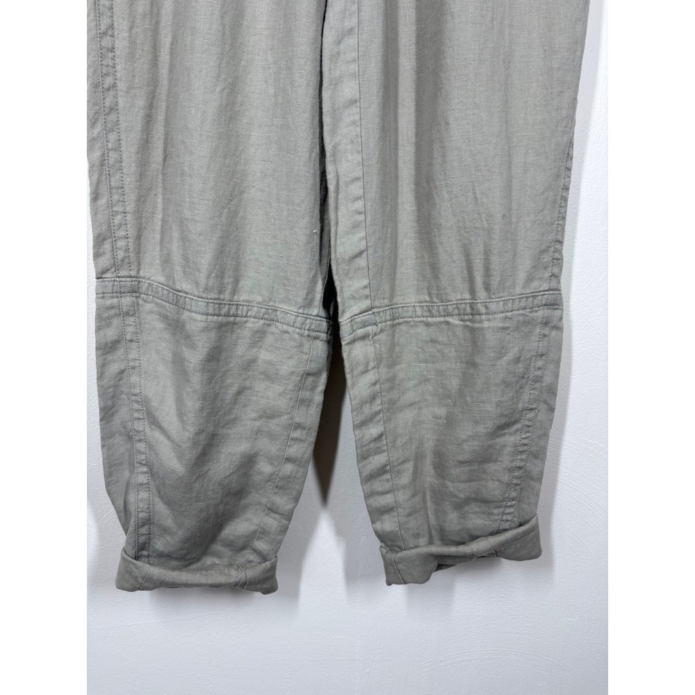 Everlane Womens Linen Barrel Pants XXS Grey Elastic Waist Minimalist Lagenlook - Picture 3 of 13